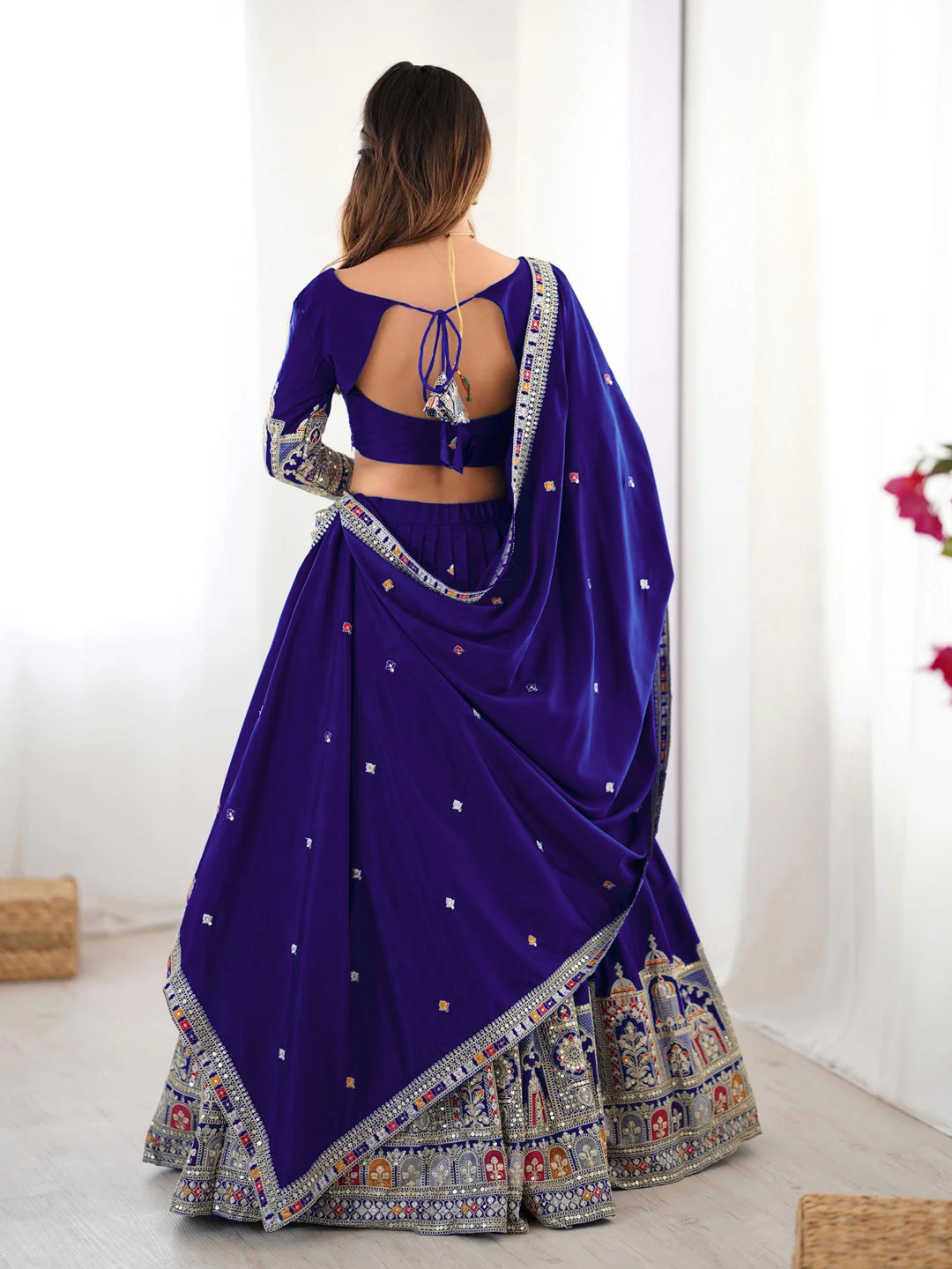 Blue Designer lehengha Choli For Women