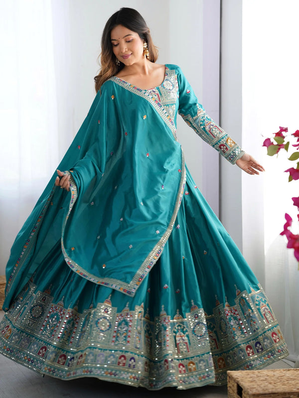 Blue Designer lehengha Choli For Women
