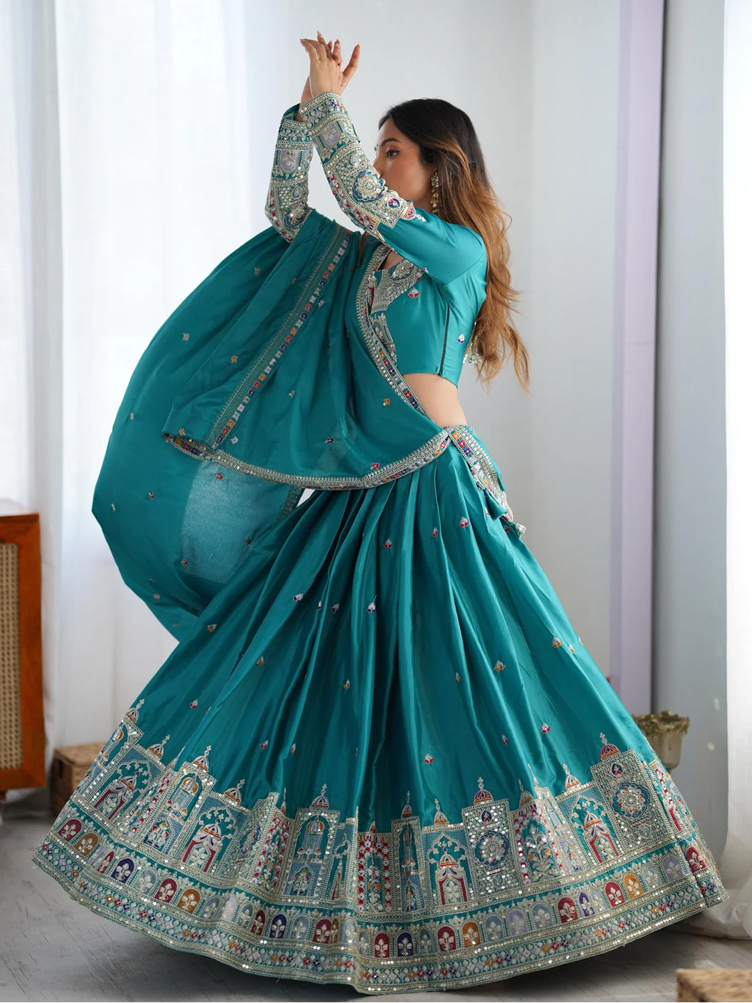 Blue Designer lehengha Choli For Women
