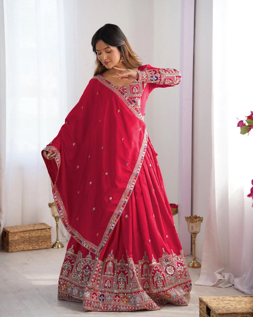 Pink Designer lehengha Choli For Women