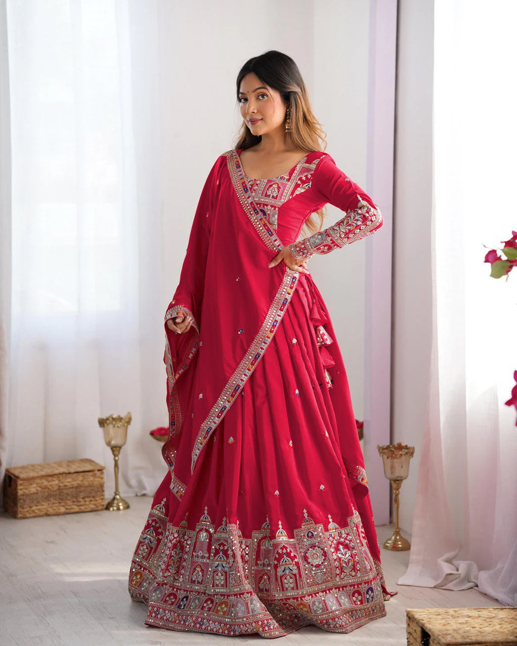 Pink Designer lehengha Choli For Women