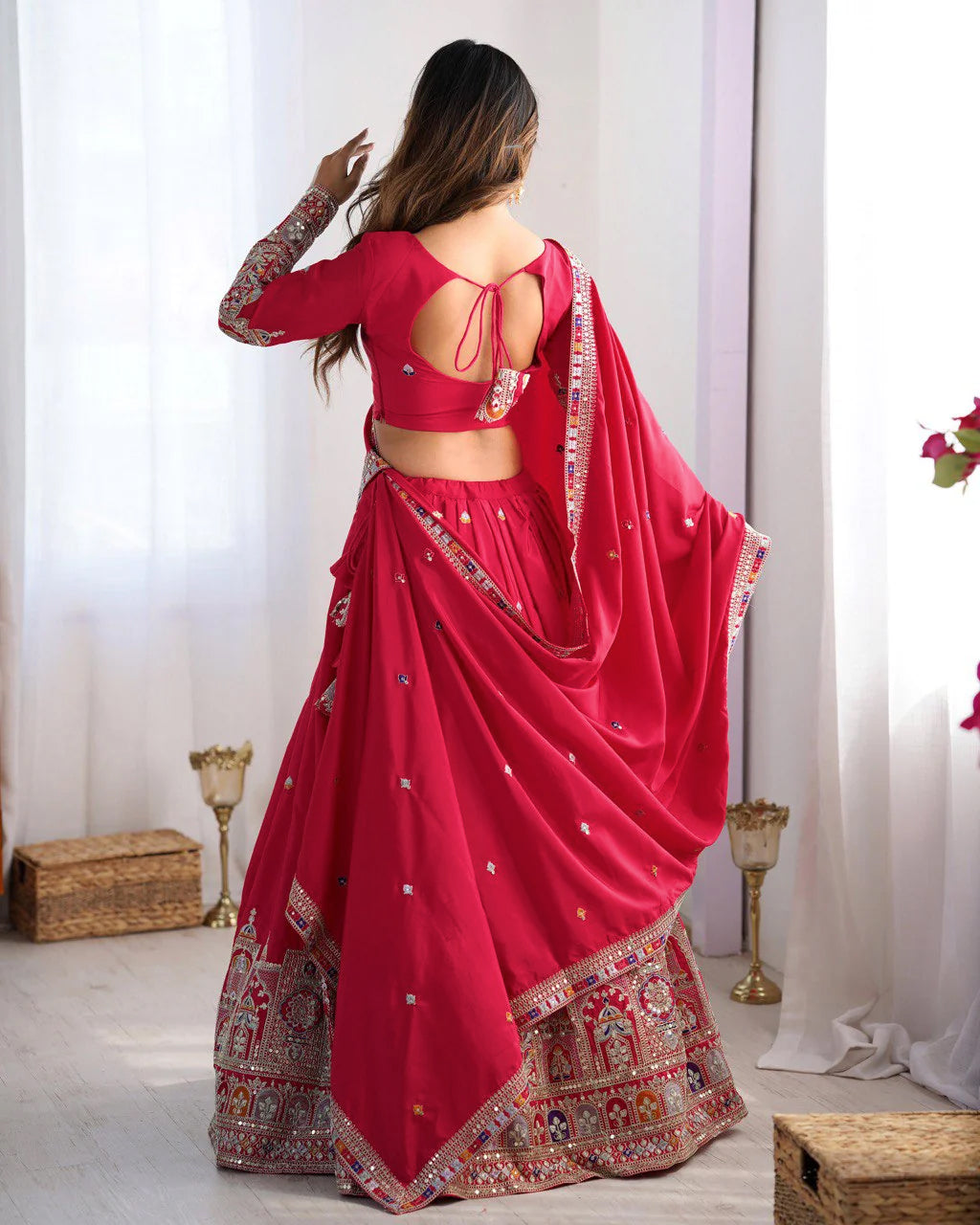 Pink Designer lehengha Choli For Women