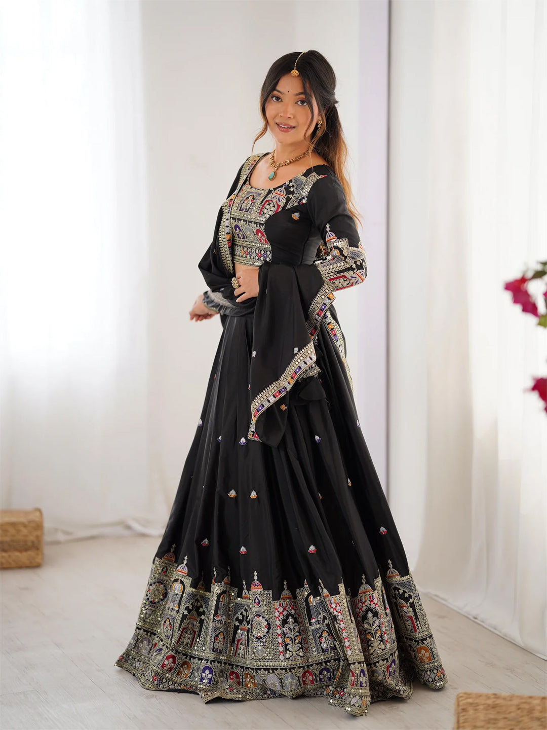 Black Designer lehengha Choli For Women