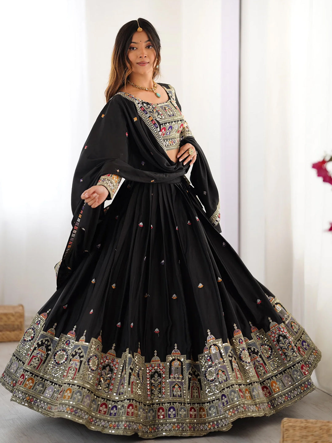 Black Designer lehengha Choli For Women