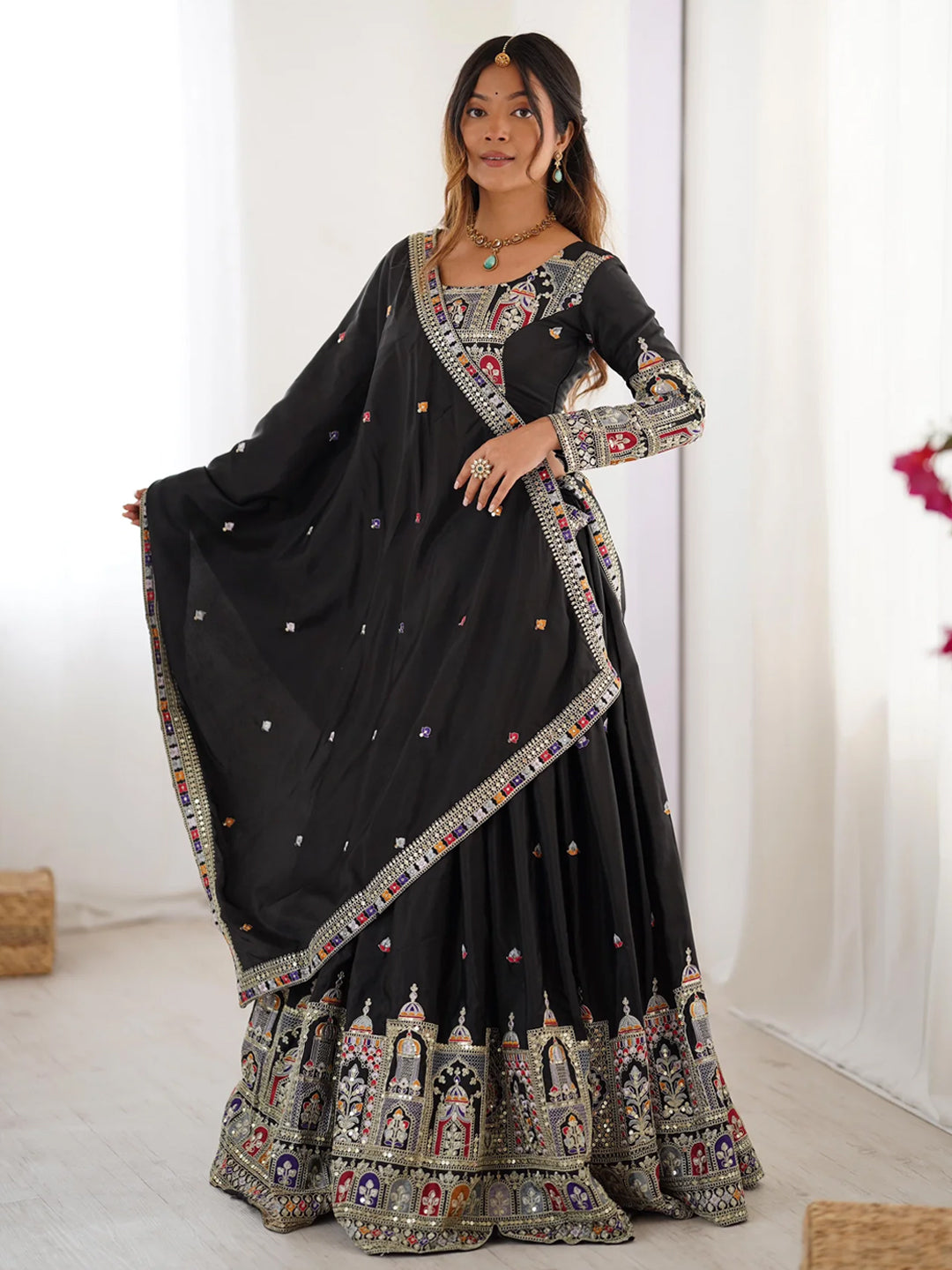 Black Designer lehengha Choli For Women
