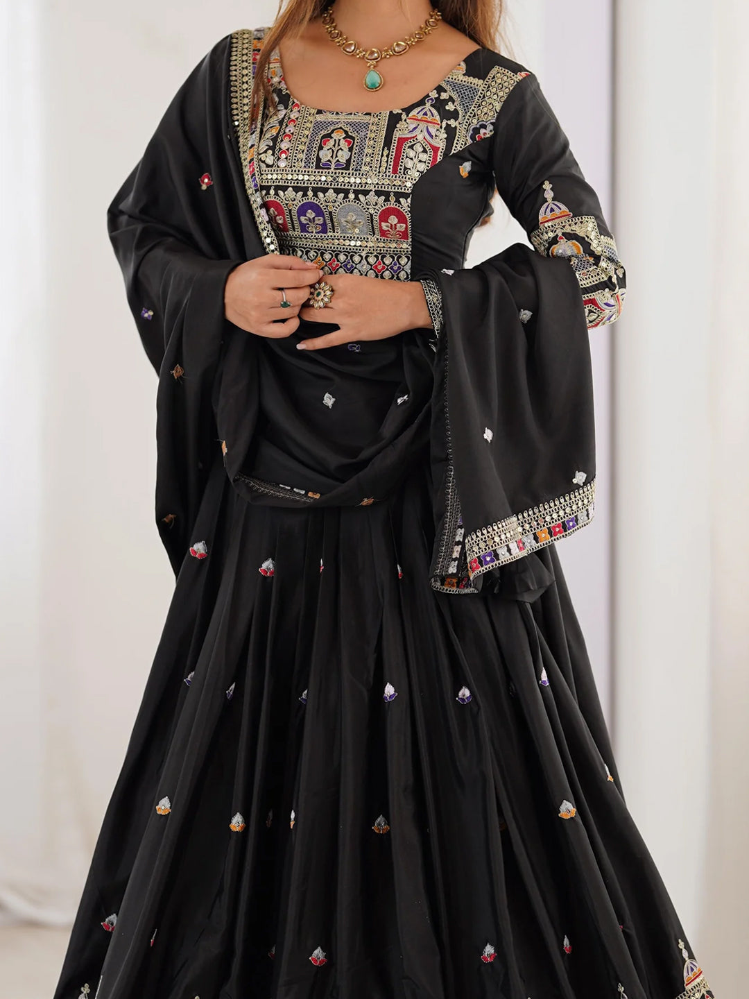 Black Designer lehengha Choli For Women